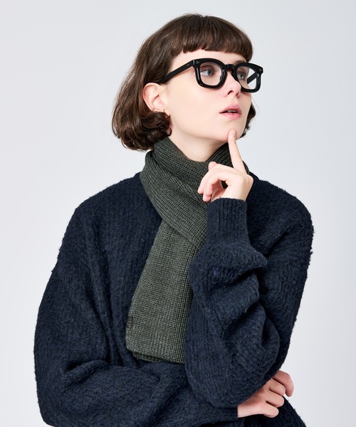 WETTEMPT（ウィテンプト）の「SHORT RIB MUFFLER / ショートリブマフラー（マフラー・メンズ・カーキ/チャコールグレー/オレンジ/ダークブラウン・FREE）」の2枚目の写真