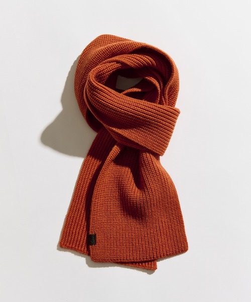 WETTEMPT（ウィテンプト）の「SHORT RIB MUFFLER / ショートリブマフラー（マフラー・メンズ・カーキ/チャコールグレー/オレンジ/ダークブラウン・FREE）」の6枚目の写真