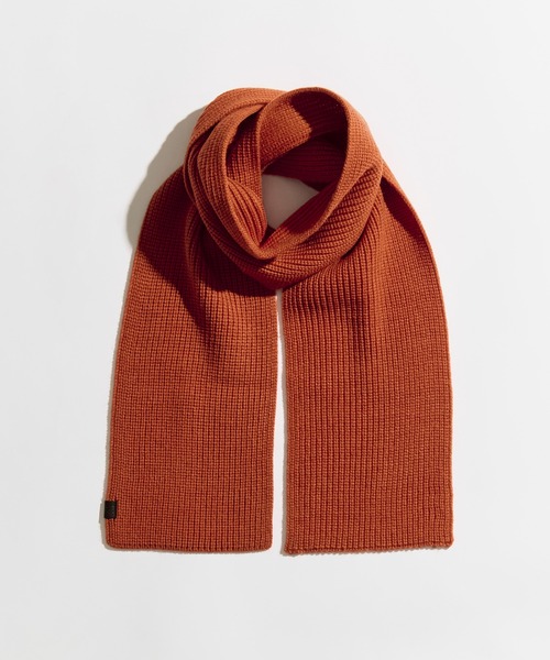 WETTEMPT（ウィテンプト）の「SHORT RIB MUFFLER / ショートリブマフラー（マフラー・メンズ・カーキ/チャコールグレー/オレンジ/ダークブラウン・FREE）」の5枚目の写真