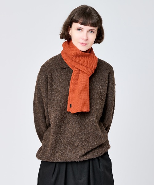 WETTEMPT（ウィテンプト）の「SHORT RIB MUFFLER / ショートリブマフラー（マフラー・メンズ・カーキ/チャコールグレー/オレンジ/ダークブラウン・FREE）」の13枚目の写真