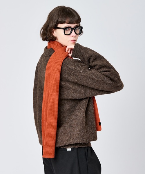 WETTEMPT（ウィテンプト）の「SHORT RIB MUFFLER / ショートリブマフラー（マフラー・メンズ・カーキ/チャコールグレー/オレンジ/ダークブラウン・FREE）」の18枚目の写真