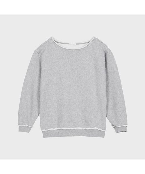 ALKI ALKA(アルキアルカ)の「Star Off-shoulder Sweatshirt (Gray)(スウェット・レディース・ライトグレー・FREE)」の1枚目の写真