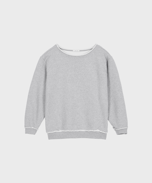ALKI ALKA(アルキアルカ)の「Star Off-shoulder Sweatshirt (Gray)(スウェット・レディース・ライトグレー・FREE)」の2枚目の写真