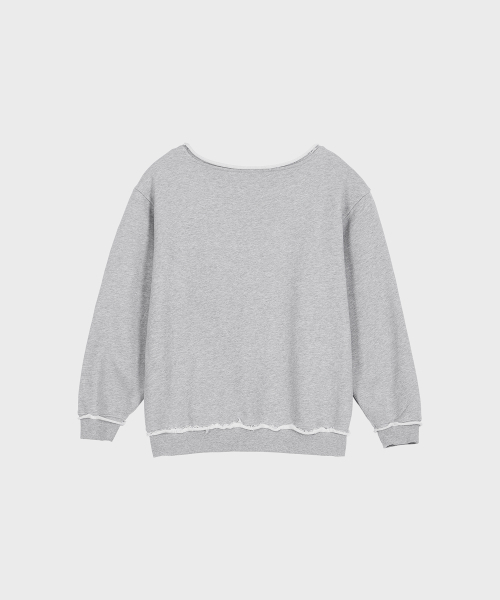 ALKI ALKA(アルキアルカ)の「Star Off-shoulder Sweatshirt (Gray)(スウェット・レディース・ライトグレー・FREE)」の3枚目の写真