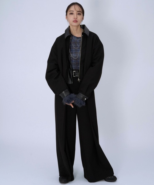 HARE（ハレ）の「ファードッキングシアーベロアカットソー(HARE)（Tシャツ/カットソー・レディース・ブラック/ブルー・FREE）」の4枚目の写真