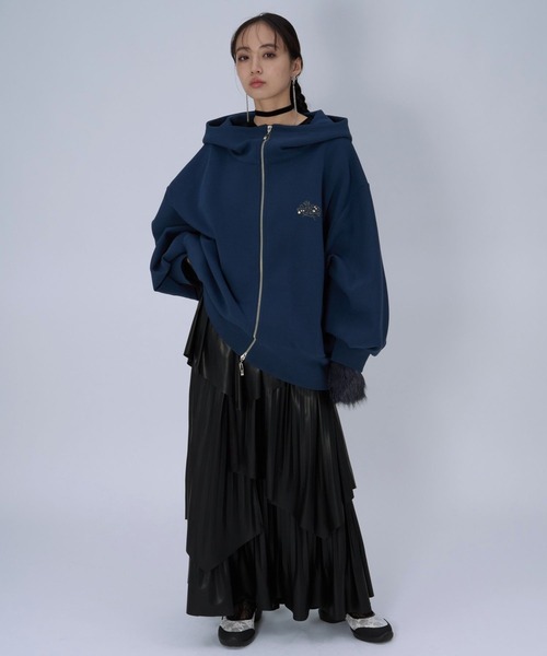 HARE（ハレ）の「ファードッキングシアーベロアカットソー(HARE)（Tシャツ/カットソー・レディース・ブラック/ブルー・FREE）」の5枚目の写真