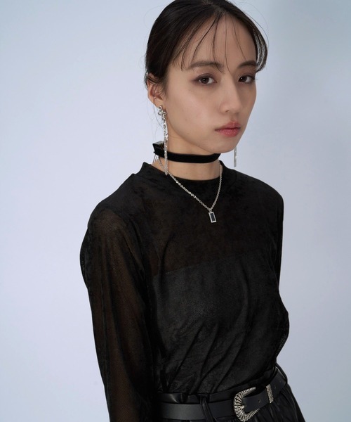 HARE（ハレ）の「ファードッキングシアーベロアカットソー(HARE)（Tシャツ/カットソー・レディース・ブラック/ブルー・FREE）」の12枚目の写真