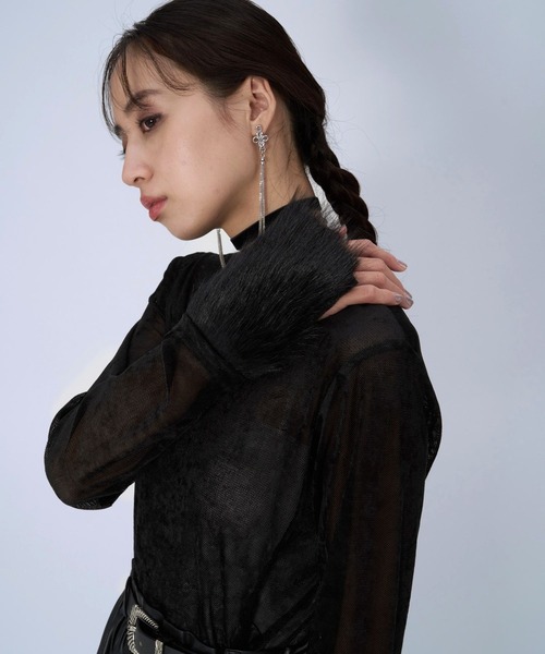 HARE（ハレ）の「ファードッキングシアーベロアカットソー(HARE)（Tシャツ/カットソー・レディース・ブラック/ブルー・FREE）」の13枚目の写真