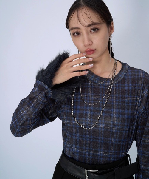 HARE（ハレ）の「ファードッキングシアーベロアカットソー(HARE)（Tシャツ/カットソー・レディース・ブラック/ブルー・FREE）」の16枚目の写真