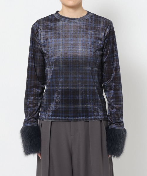 HARE（ハレ）の「ファードッキングシアーベロアカットソー(HARE)（Tシャツ/カットソー・レディース・ブラック/ブルー・FREE）」の19枚目の写真