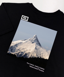 RE square black campaign half tee (snow mountain)