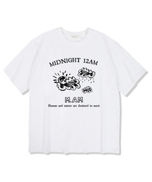 ウェザーM.AMロゴ半袖Tシャツホワイト