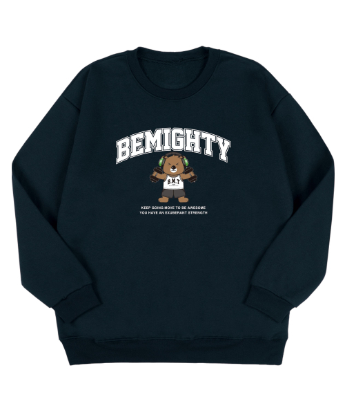 BEMIGHTY（ビーマイティー）の「ダンベルベアオーバーサイズ裏起毛スウェットシャツ[オートミール]（スウェット・メンズ・その他・LARGE/X-LARGE/XX-LARGE）」の3枚目の写真