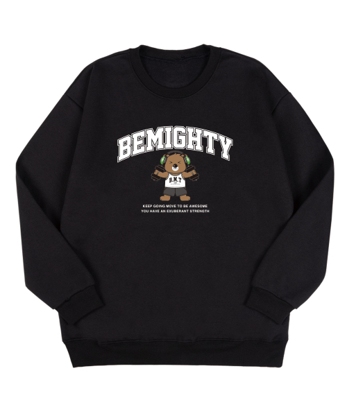 BEMIGHTY（ビーマイティー）の「ダンベルベアオーバーサイズ裏起毛スウェットシャツ[オートミール]（スウェット・メンズ・その他・LARGE/X-LARGE/XX-LARGE）」の4枚目の写真