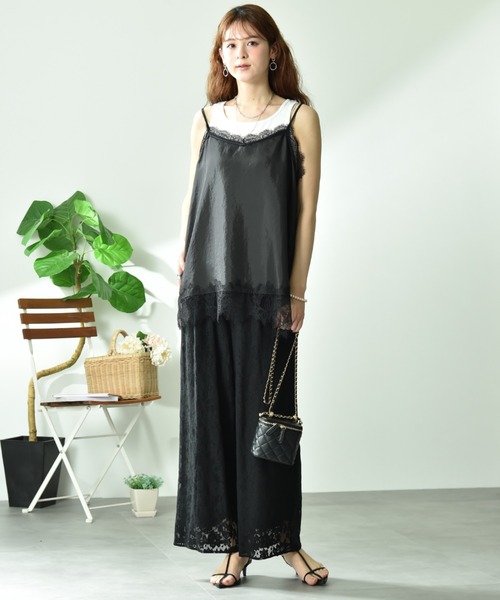 INTERPLANET(インタープラネット)の「フラワーレースパンツ(その他パンツ・レディース・ブラック/オフホワイト・FREE)」の3枚目の写真