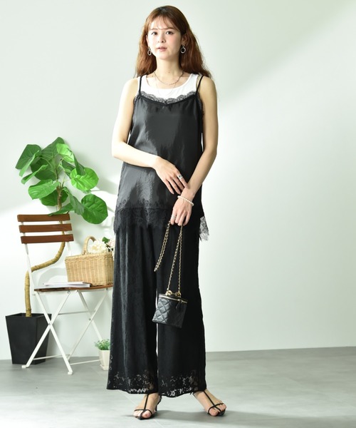 INTERPLANET(インタープラネット)の「フラワーレースパンツ(その他パンツ・レディース・ブラック/オフホワイト・FREE)」の5枚目の写真