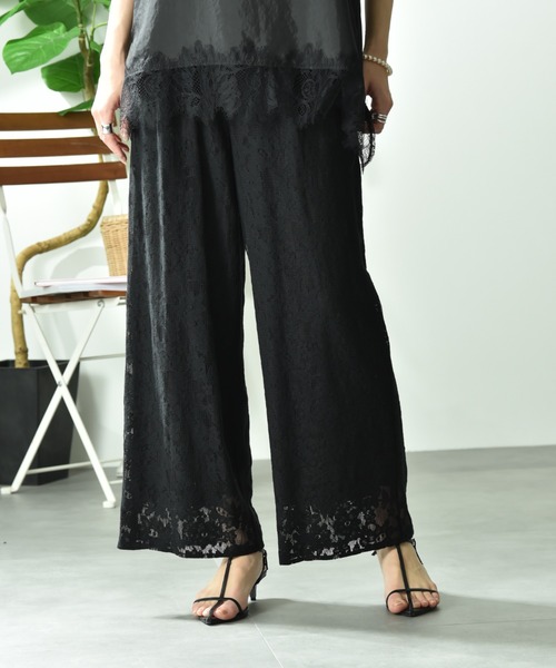 INTERPLANET(インタープラネット)の「フラワーレースパンツ(その他パンツ・レディース・ブラック/オフホワイト・FREE)」の7枚目の写真