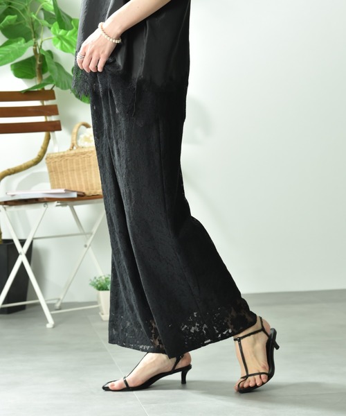 INTERPLANET(インタープラネット)の「フラワーレースパンツ(その他パンツ・レディース・ブラック/オフホワイト・FREE)」の8枚目の写真