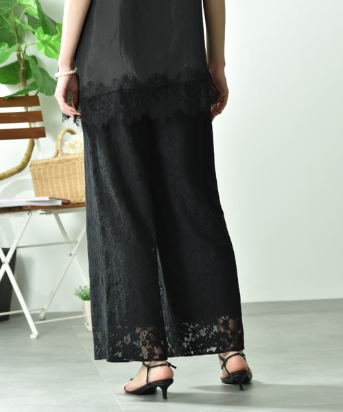 INTERPLANET(インタープラネット)の「フラワーレースパンツ(その他パンツ・レディース・ブラック/オフホワイト・FREE)」の9枚目の写真