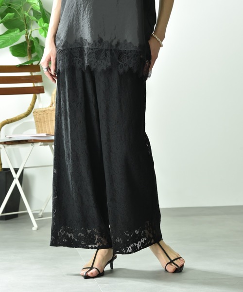 INTERPLANET(インタープラネット)の「フラワーレースパンツ(その他パンツ・レディース・ブラック/オフホワイト・FREE)」の10枚目の写真