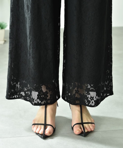 INTERPLANET(インタープラネット)の「フラワーレースパンツ(その他パンツ・レディース・ブラック/オフホワイト・FREE)」の11枚目の写真