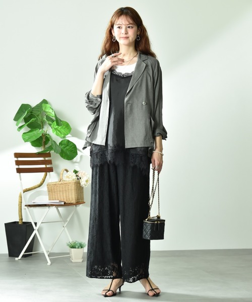 INTERPLANET(インタープラネット)の「フラワーレースパンツ(その他パンツ・レディース・ブラック/オフホワイト・FREE)」の12枚目の写真