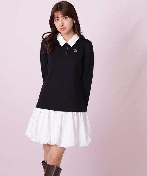 JILL by JILL STUART(ジルバイジルスチュアート)の「◇バルーンミニドッキングワンピース(ワンピース・レディース・ブラック/グレー系その他・FREE)」の9枚目の写真