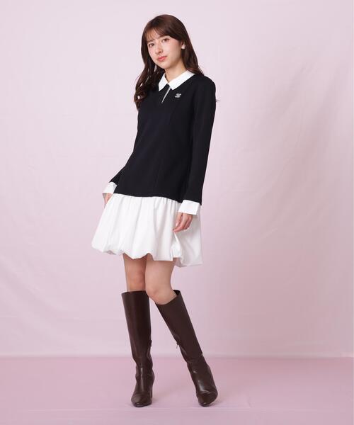 JILL by JILL STUART(ジルバイジルスチュアート)の「◇バルーンミニドッキングワンピース(ワンピース・レディース・ブラック/グレー系その他・FREE)」の7枚目の写真
