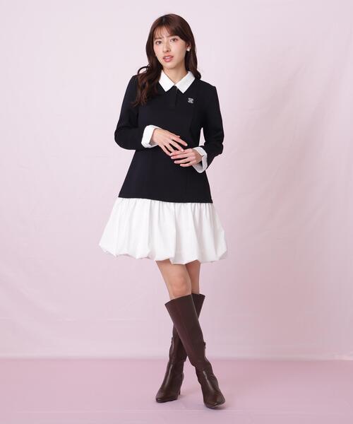 JILL by JILL STUART(ジルバイジルスチュアート)の「◇バルーンミニドッキングワンピース(ワンピース・レディース・ブラック/グレー系その他・FREE)」の6枚目の写真