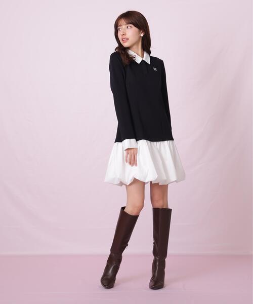 JILL by JILL STUART(ジルバイジルスチュアート)の「◇バルーンミニドッキングワンピース(ワンピース・レディース・ブラック/グレー系その他・FREE)」の5枚目の写真