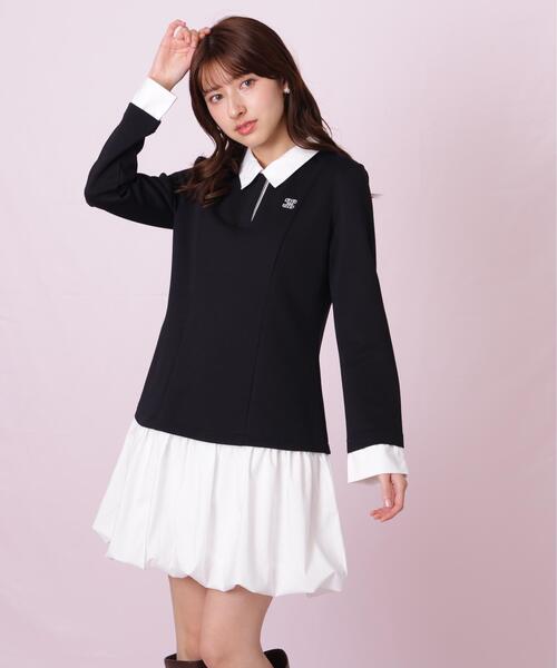 JILL by JILL STUART(ジルバイジルスチュアート)の「◇バルーンミニドッキングワンピース(ワンピース・レディース・ブラック/グレー系その他・FREE)」の3枚目の写真