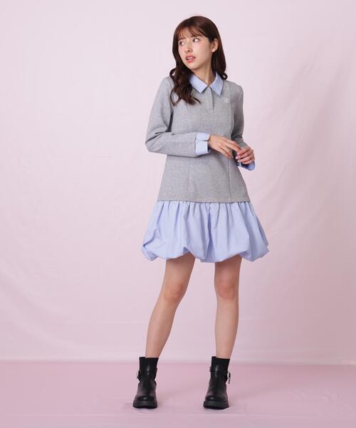 JILL by JILL STUART(ジルバイジルスチュアート)の「◇バルーンミニドッキングワンピース(ワンピース・レディース・ブラック/グレー系その他・FREE)」の16枚目の写真