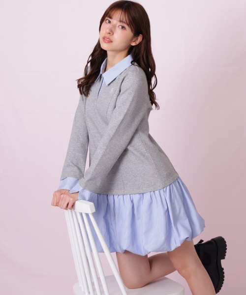 JILL by JILL STUART（ジルバイジルスチュアート）の「◇バルーンミニドッキングワンピース（ワンピース・レディース・ブラック/グレー系その他・FREE）」の2枚目の写真