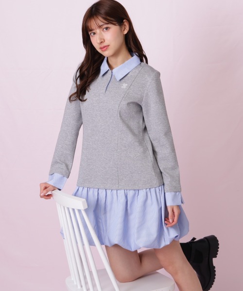 JILL by JILL STUART（ジルバイジルスチュアート）の「◇バルーンミニドッキングワンピース（ワンピース・レディース・ブラック/グレー系その他・FREE）」の4枚目の写真