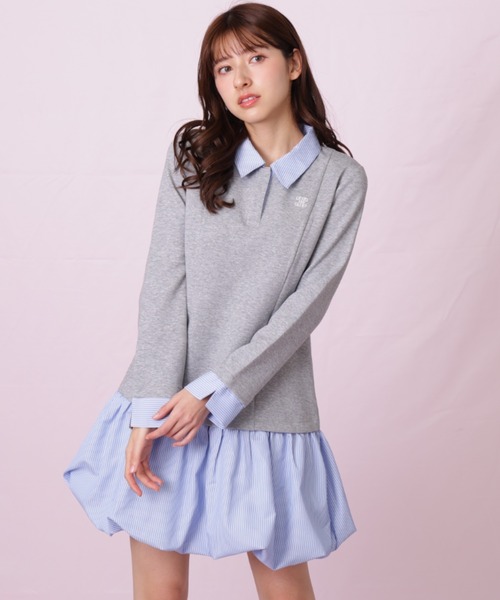 JILL by JILL STUART（ジルバイジルスチュアート）の「◇バルーンミニドッキングワンピース（ワンピース・レディース・ブラック/グレー系その他・FREE）」の5枚目の写真