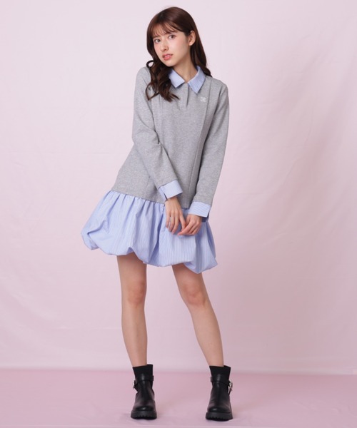JILL by JILL STUART（ジルバイジルスチュアート）の「◇バルーンミニドッキングワンピース（ワンピース・レディース・ブラック/グレー系その他・FREE）」の9枚目の写真