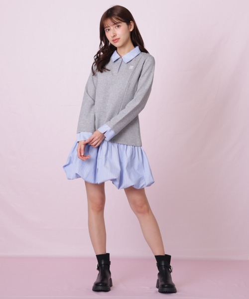 JILL by JILL STUART（ジルバイジルスチュアート）の「◇バルーンミニドッキングワンピース（ワンピース・レディース・ブラック/グレー系その他・FREE）」の11枚目の写真