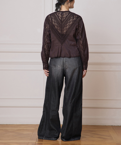 IENA LA BOUCLE（イエナラブークル）の「《追加2》IENA LA BOUCLE ソフトデニムシルエットパンツ（デニムパンツ・レディース・ブラック系その他・40/38）」の17枚目の写真