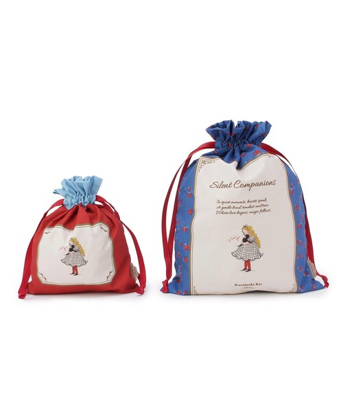 one'sterrace（ワンズテラス）の「くらはしれい 巾着 2枚セット（その他・レディース・ネイビー系5/ベージュ系8/ブルー系その他7・99）」の2枚目の写真