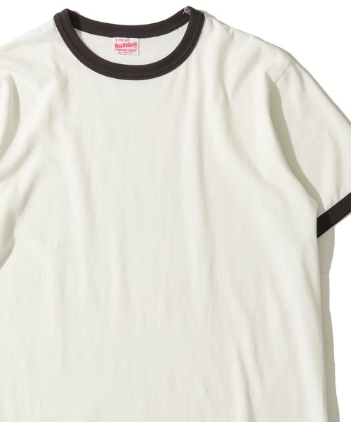Healthknit(ヘルスニット)の「【Healthknit】TOMPKINS Jersey Ringer Crewneck S/S / トンプキン ジャージー リンガーTシャツ(Tシャツ/カットソー・レディース・ネイビー/ヘザーグレー/オフホワイト/ブラック・LARGE/MEDIUM/X-LARGE)」の2枚目の写真
