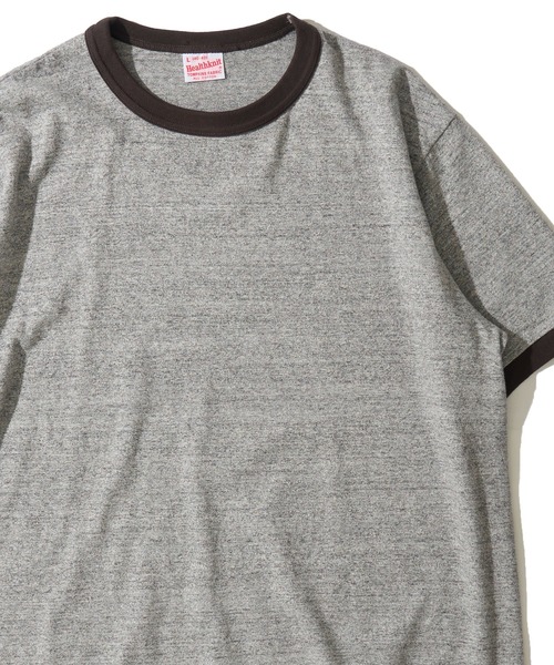 Healthknit(ヘルスニット)の「【Healthknit】TOMPKINS Jersey Ringer Crewneck S/S / トンプキン ジャージー リンガーTシャツ(Tシャツ/カットソー・レディース・ネイビー/ヘザーグレー/オフホワイト/ブラック・LARGE/MEDIUM/X-LARGE)」の1枚目の写真