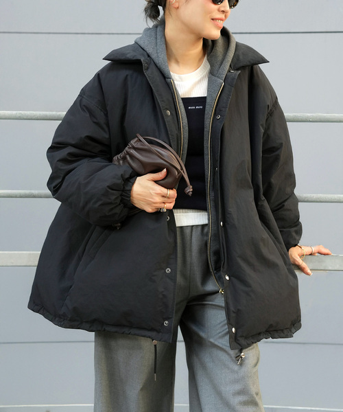 CALUX/キャラクス】PUFFER COACH JACKET（ダウンジャケット/コート