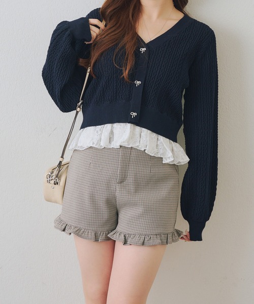 continuer de NICE CLAUP（コンティニューデナイスクラップ）の「【2026SS】裾フリルショートパンツ（その他パンツ・レディース・その他1/ベージュ/その他2・FREE）」の13枚目の写真