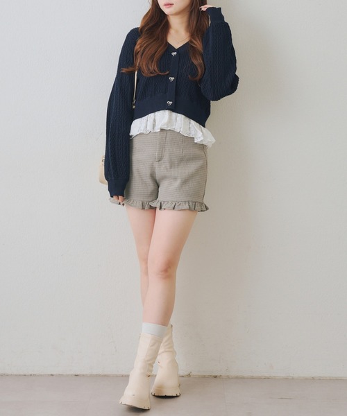 continuer de NICE CLAUP（コンティニューデナイスクラップ）の「【2026SS】裾フリルショートパンツ（その他パンツ・レディース・その他1/ベージュ/その他2・FREE）」の15枚目の写真