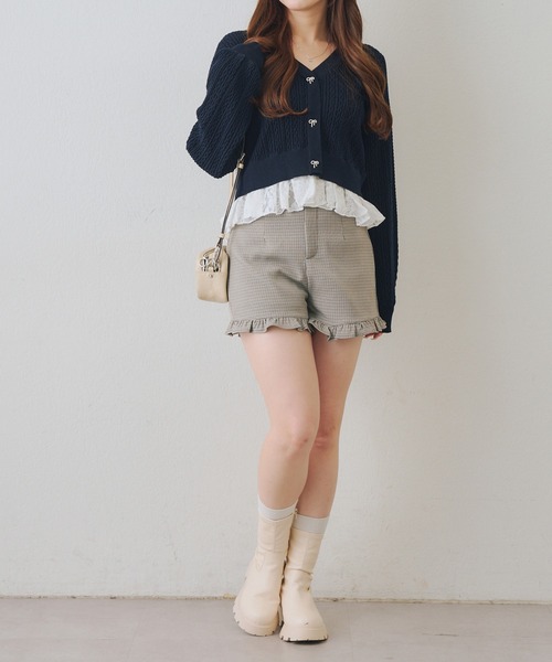 continuer de NICE CLAUP（コンティニューデナイスクラップ）の「【2026SS】裾フリルショートパンツ（その他パンツ・レディース・その他1/ベージュ/その他2・FREE）」の9枚目の写真