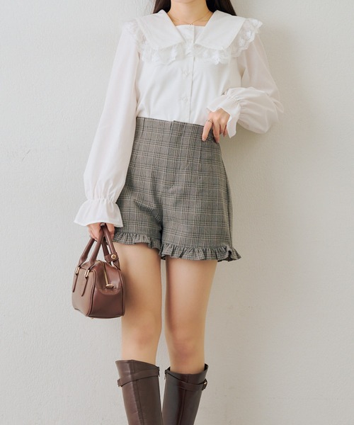 continuer de NICE CLAUP（コンティニューデナイスクラップ）の「【2026SS】裾フリルショートパンツ（その他パンツ・レディース・その他1/ベージュ/その他2・FREE）」の21枚目の写真