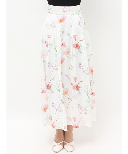 RESEXXY（リゼクシー）の「【memorif.】フラワーロングフレアスカート（スカート・レディース・ブルー/ホワイト/オレンジ・FREE）」の6枚目の写真