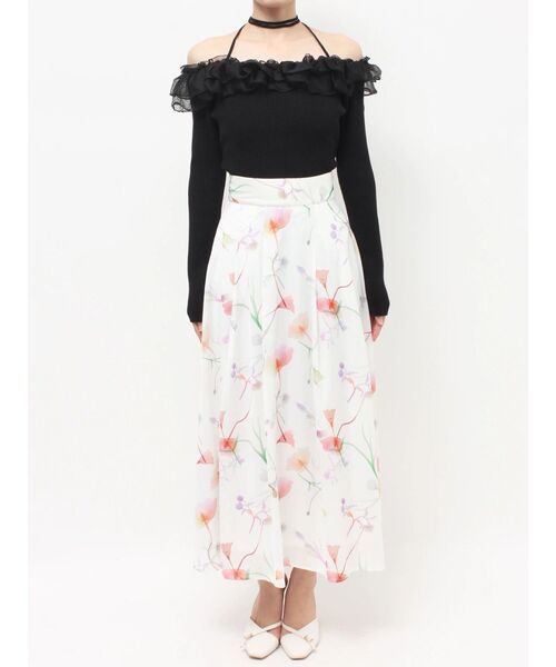 RESEXXY（リゼクシー）の「【memorif.】フラワーロングフレアスカート（スカート・レディース・ブルー/ホワイト/オレンジ・FREE）」の12枚目の写真