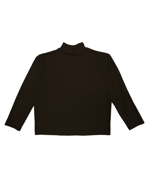 NOTUSUAL（ノットユージュアル）の「ユーズアルモックハーフネックニット[DARK BROWN]（ニット/セーター・レディース・ダークブラウン・MEDIUM/LARGE/X-LARGE）」の2枚目の写真