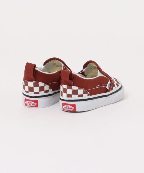 VANS(バンズ)の「トドラー スリッポン V / Slip-On V COLOR THEORY CHECKERBOARD RUST VN000D0SRUS1(スリッポン・キッズ・マルーン・5/6/7/8/9/10/4)」の7枚目の写真